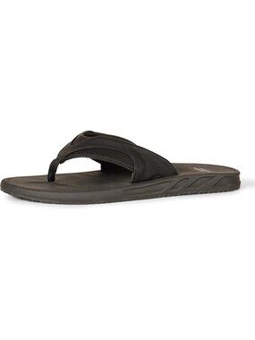 Men's Black Slip-on Flip Flop Comfort Sandals with Enhanced Grip Cushioning